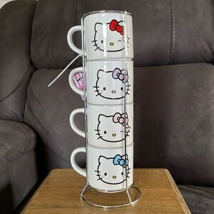 Sanrio Hello Kitty Stacked Mugs Set Of 4 Speckled (9